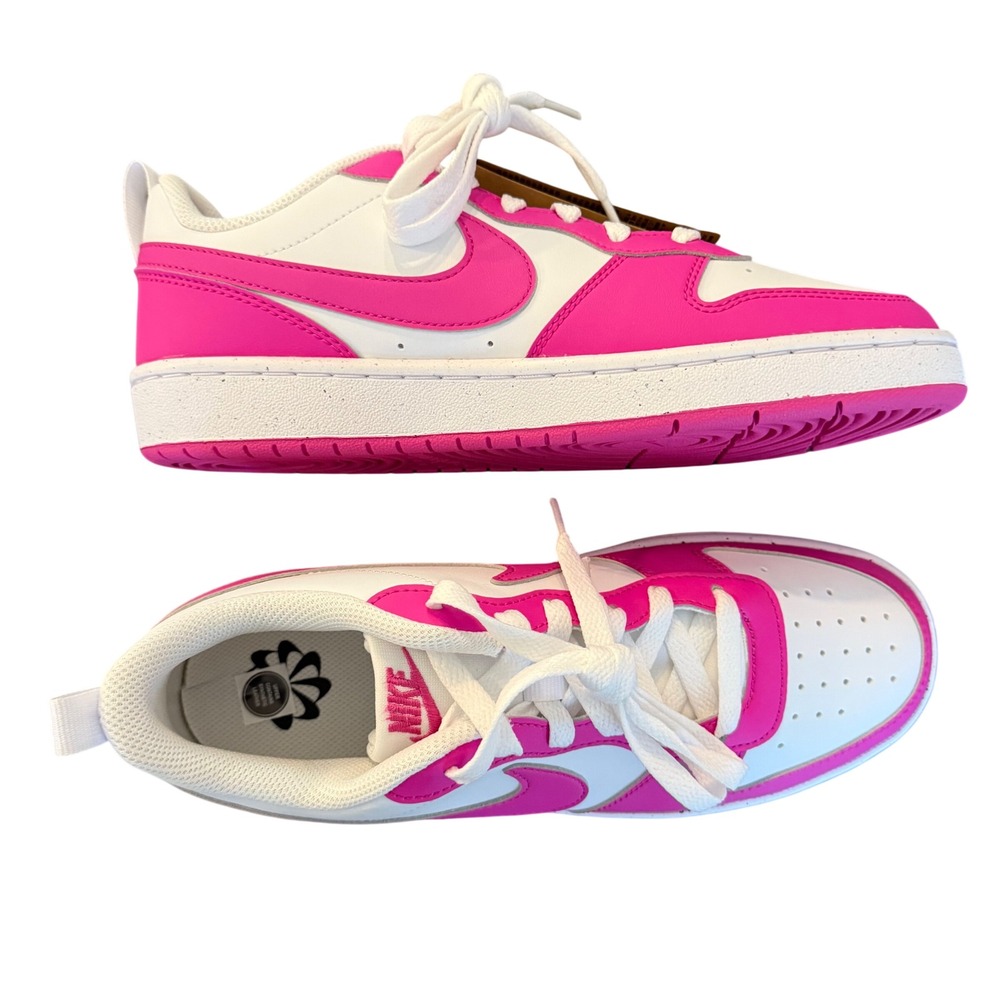 Nike Court Borough Low Recraft GS White Laser Fuchsia DV5456-123 Kids Size 7Y